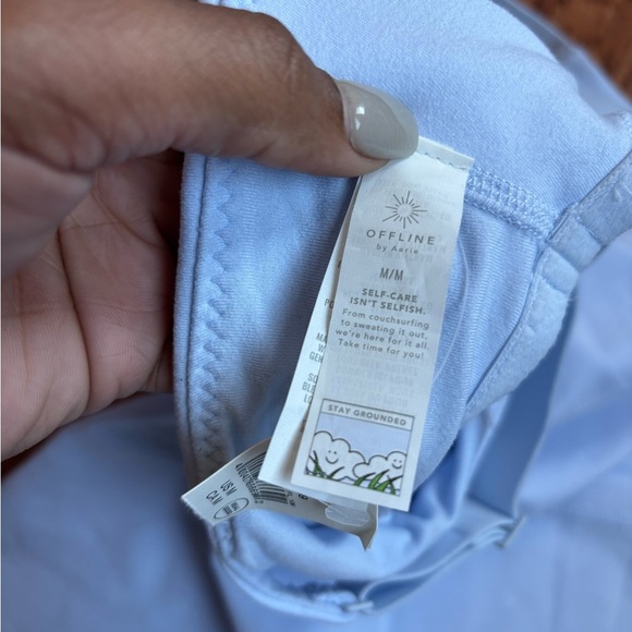 Offline By Aerie The Hugger Scoop Neck Unitard Romper Size M Baby Blue - Picture 2 of 8